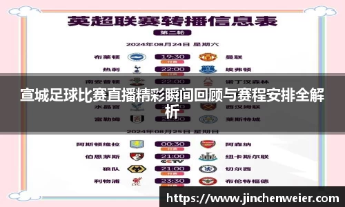 宣城足球比赛直播精彩瞬间回顾与赛程安排全解析