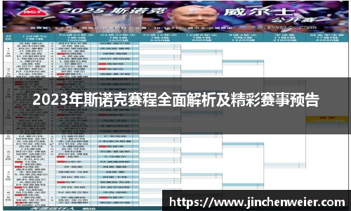 2023年斯诺克赛程全面解析及精彩赛事预告